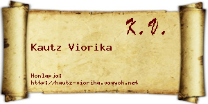 Kautz Viorika névjegykártya